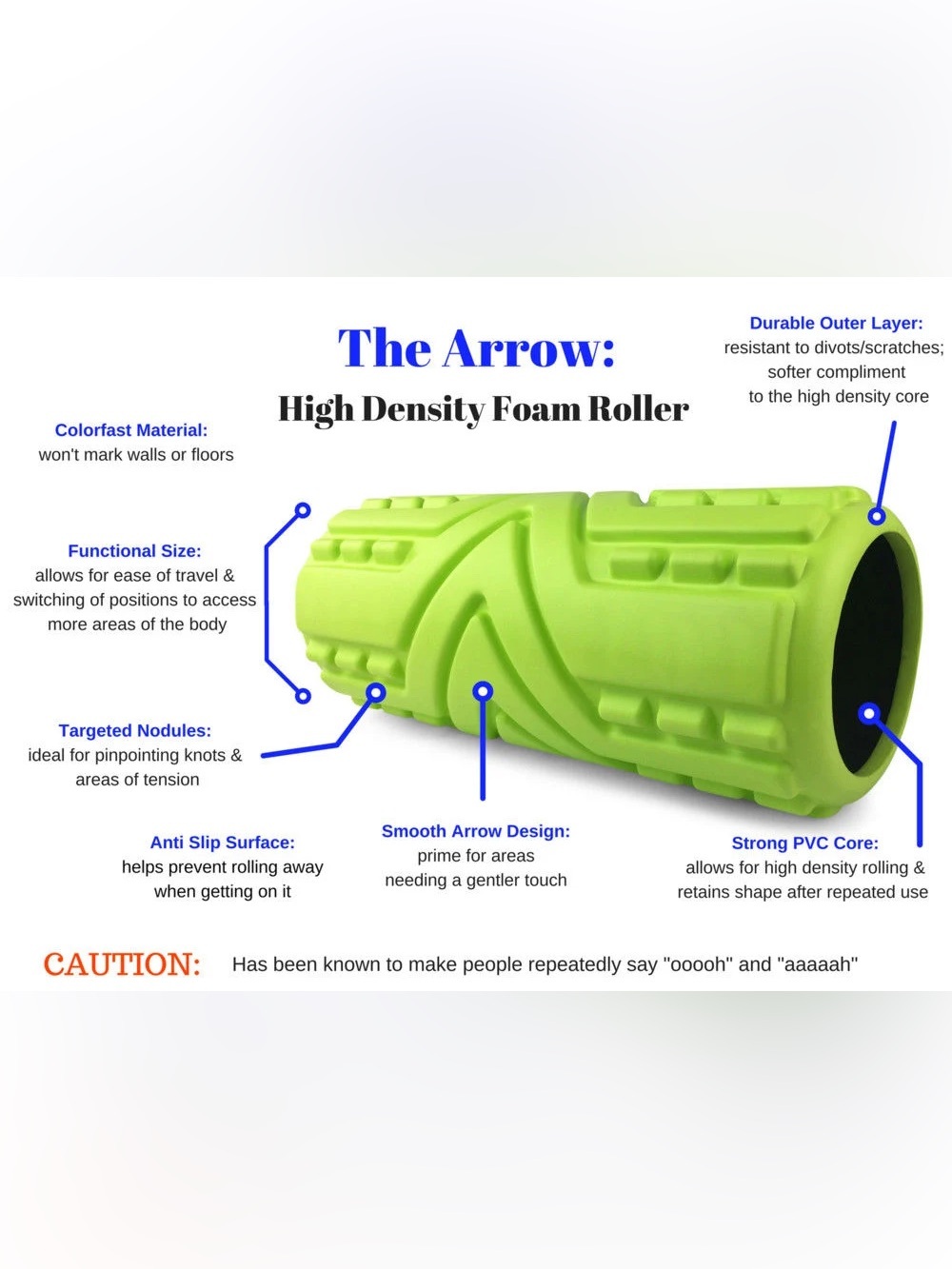High Density Foam Roller - Green